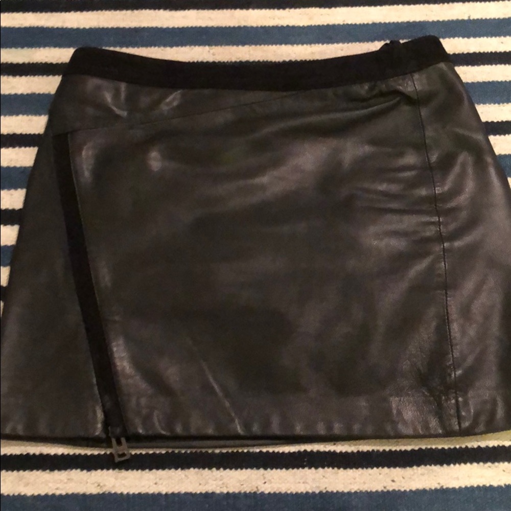 Super soft Lamb leather mini skirt